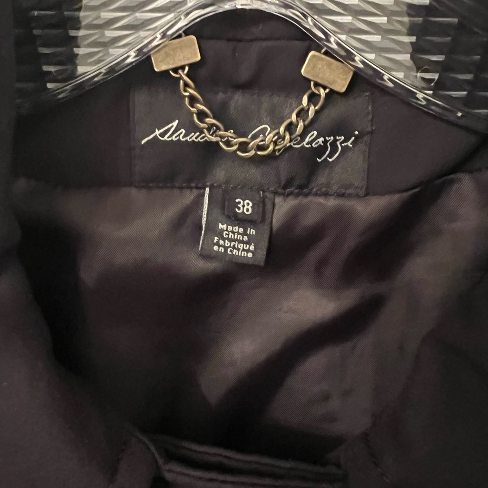 Sandra Angelozzi Black Double-Breasted Trench Coat - Picture 3 of 4